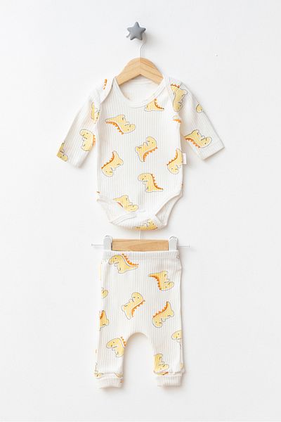Beniizle Patterned 2-Piece Baby Boy Bodysuit Set