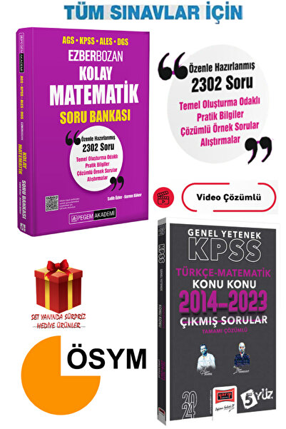 Pegem Akademi Yayıncılık Pegem AGS KPSS ALES DGS Ezberbozan Kolay Matematik S...