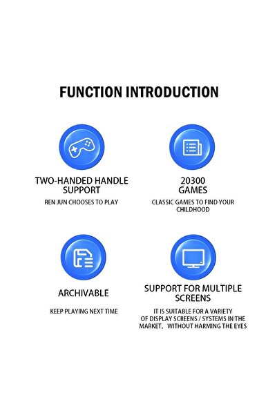 FOXMAG24 Chigoods game stick console, 20,000+ games, 2 wireless controllers, HDMI, TV/PC/laptop/projector