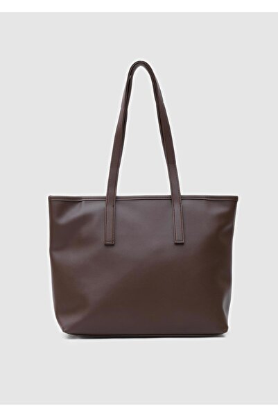 LEVA Kahverengi büyük omuz çantası