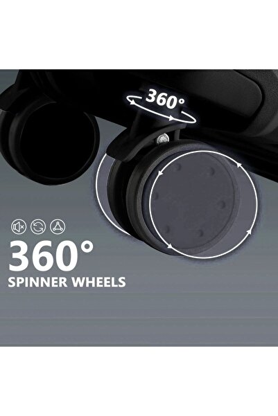 ORAMI Light-Weight 3-Piece Polypropylene Trolley Luggage Set – 20″, 24″ & 28″ – grey