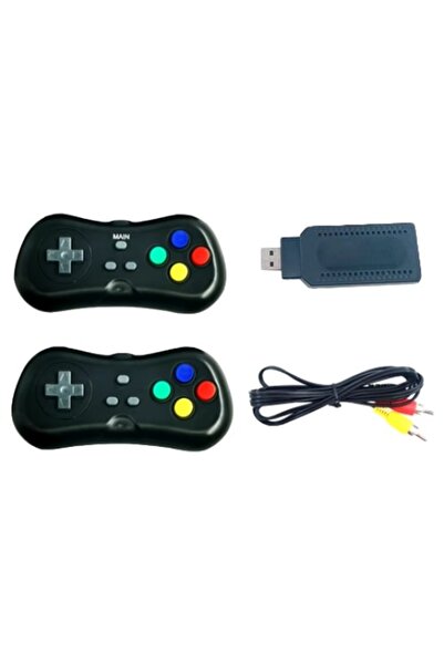 FOXMAG24 Wireless console with 620 games, HDMI, 2 joysticks & stick, portable, battery powered, black