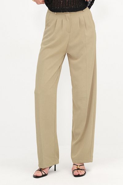 Addax Gold Button Wide Leg Trousers Pn51078-L5