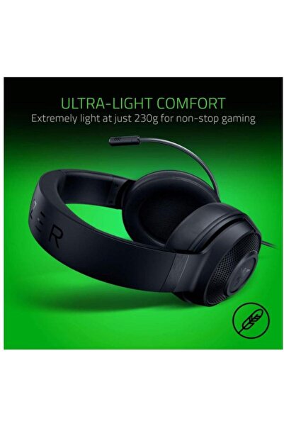 RAZER Căști de gaming Kraken X Lite, microfon (negru)