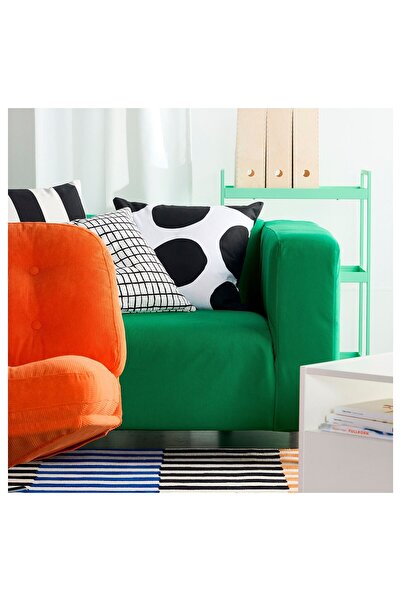 IKEA husă de pernă, puncte mari negre, alb-negru, 50x50 cm