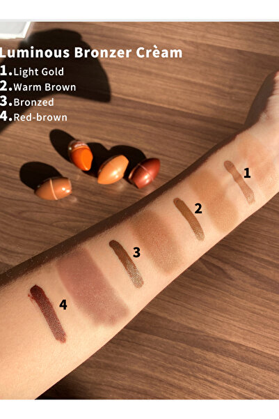 JULIA POP Face Contour Cream, Natural Matte Waterproof Luminous Bronzer Cream, Face Contour Illuminator Makeup