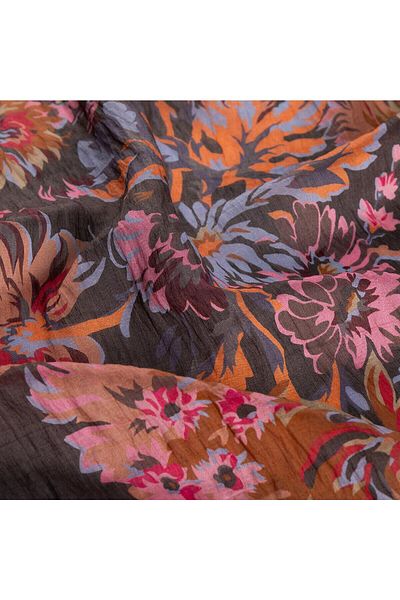 ipekevi Chrysanthemum Patterned Tenzel Scarf