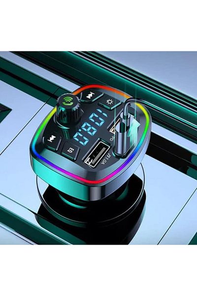 REDz Accessories Car Modulator KSC‑851, PD 18W, Bluetooth FM Transmitter, Digital Screen, TF Slot, 3.1A, Multicolor