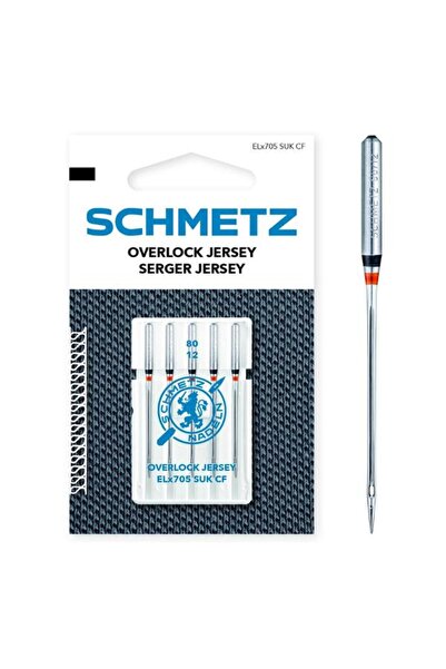 SCHMETZ Set 5 ace de surfilat pentru tricot, finete 80, ELX705 SUK CF VCS