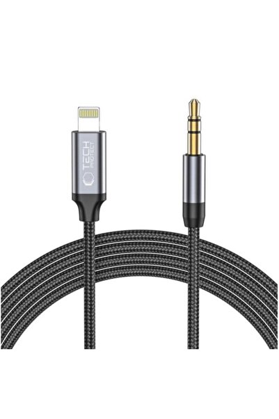 Tech-Protect Cablu audio Lightning - 3,5 mm Ultraboost, 1 m, negru
