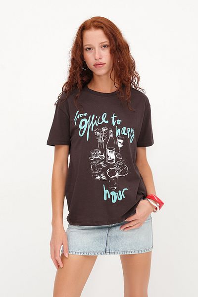Addax Crew Neck Printed T-Shirt P10505