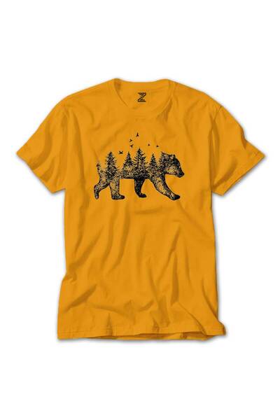 Megstill Tricou Bear Forest Roșu