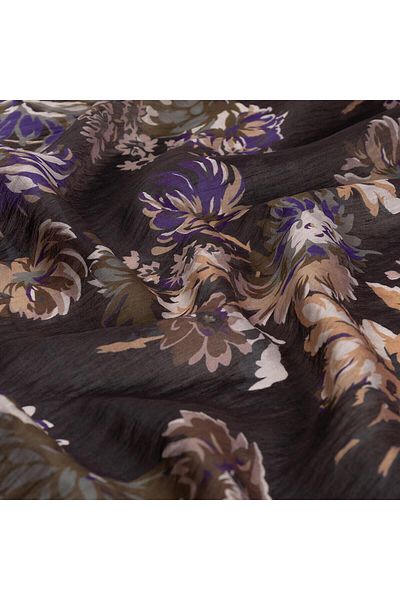 ipekevi Chrysanthemum Patterned Tenzel Scarf