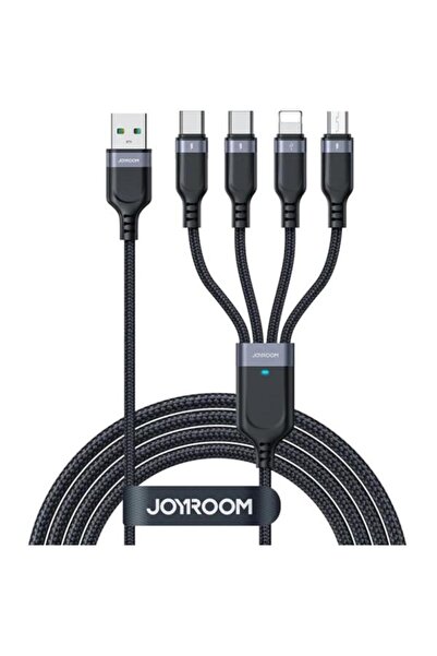 Joyroom Cablu de încărcare USB-A - Lightning / microUSB / 2 x USB-C S-1T4018A...