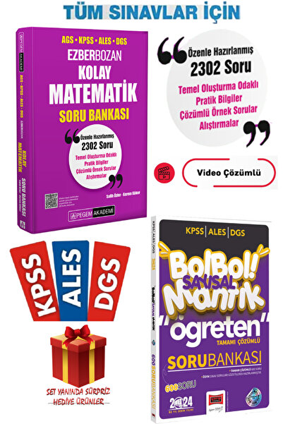 Pegem Akademi Yayıncılık Pegem AGS KPSS ALES DGS Ezberbozan Kolay Matematik S...