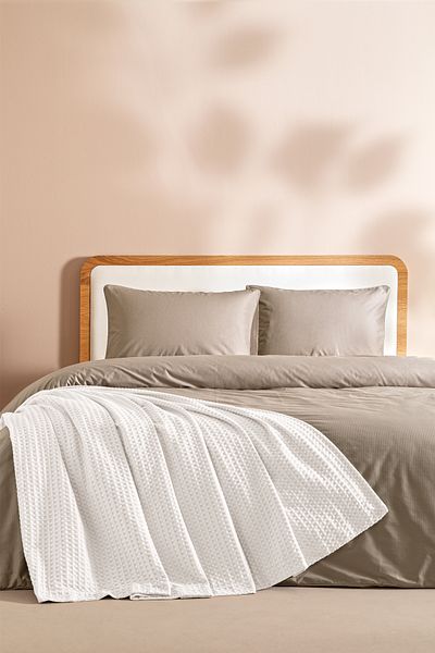 Penelope 100% Cotton Double Pique 220X240 cm White - Lia Series