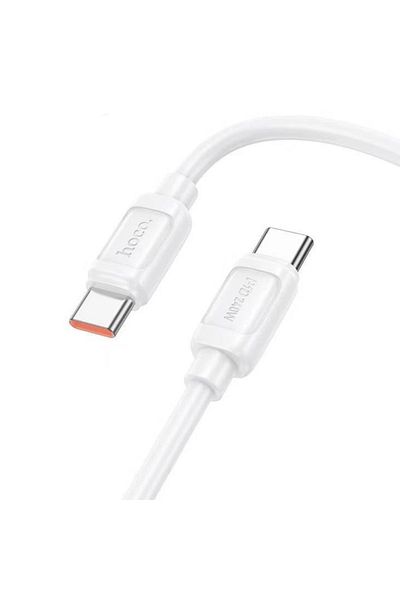 REDz Accessories Hoco X115 Data Cable, Type-C to Type-C, Compatible with iPhone 15/16 and Android, Fast 240W, White