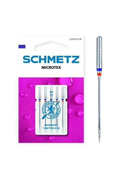 SCHMETZ Set 5 ace de cusut, Microtex, finețe 80, 130/705 H-M VCS