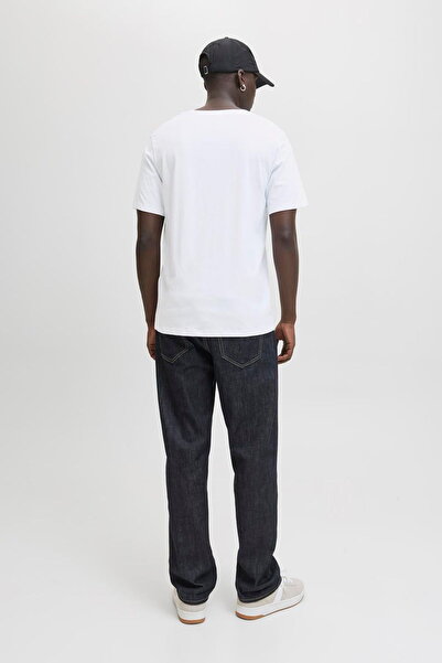 Jack & Jones Ανδρικό μπλουζάκι με εμπριμέ λογότυπο στο στήθος - Brandy