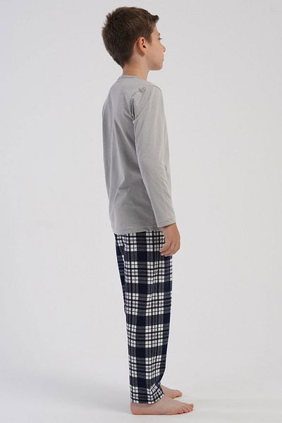 VİENETTA Cotton Boy's Long Sleeve Pajama Set (9/10-15/16), 503180