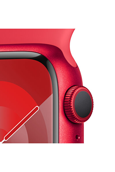 Apple Watch Series 9 GPS 41mm (PRODUCT)RED Alüminyum Kasa ve (PRODUCT)RED Spor Kordon - M/L