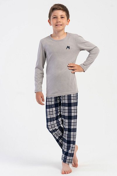 VİENETTA Cotton Boy's Long Sleeve Pajama Set (9/10-15/16), 503180