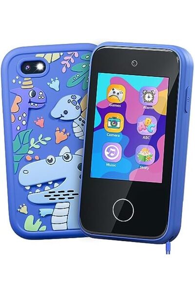 ERTYU Kids Smart Phone Toys for Boys Ages 3-7 with Dual Camera - Toddler Phone Toys with Learning Ga