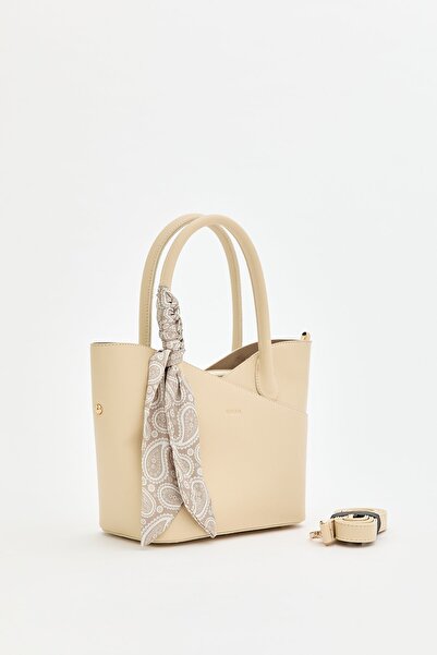 Nihan Fularlı El Çantası Sarı