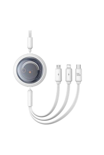Baseus Free2Draw Кабел за зареждане и данни, 100 W, 1.1 м, Прибиращ се, USB к...
