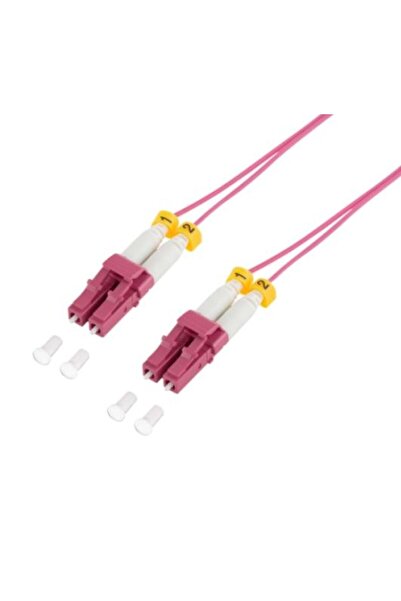 LogiLink Patch Cord Fibra Optica FS4LC01, Multi-Mode, OM4, Duplex LC/UPC - Du...
