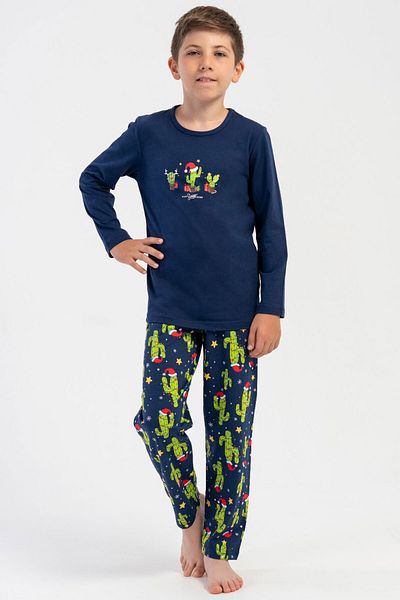 VİENETTA Cotton Boy's Long Sleeve Pajama Set (5-6/13-14), 503276