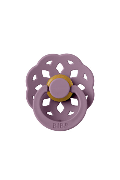 Bibs Suzeta Boheme Latex Mauve, tetina rotonda, 6 luni +