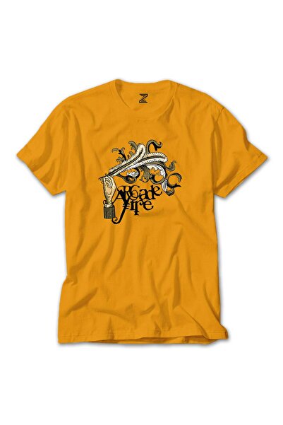 CrowsGate Μπλουζάκι Arcade Fire Funeral Classic σε πολύχρωμο κίτρινο χρώμα, μ...