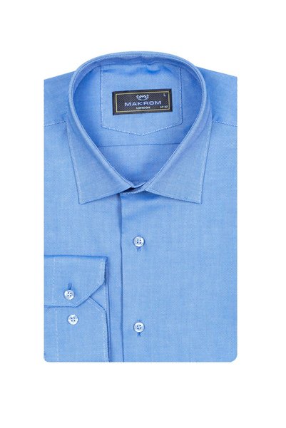 MAKROM Plain Long Sleeve Men's Shirt