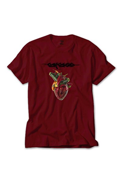 Megstill Tricou colorat Carcass Torn Arteries, culoare roșie, mărimea 4XL