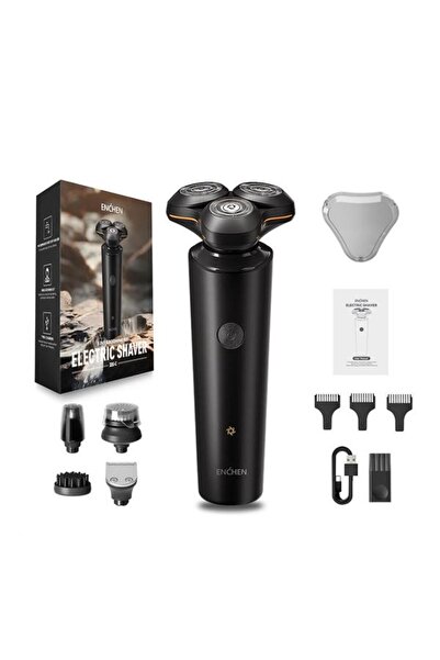 Enchen Ηλεκτρική ξυριστική μηχανή X8S-C, Ξηρή και Υγρή, 5 Ανεξάρτητες Κεφαλές, Μοτέρ 5W, 600mAh (Μαύρο)