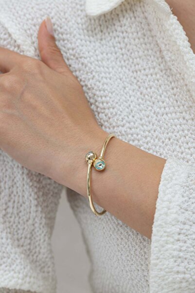 CETAŞ Modern Nazar Bileklik 14 Ayar Altın