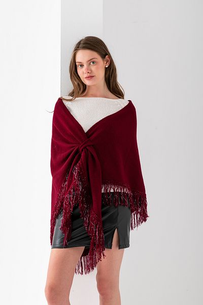 T Crazy T-Crazy Tassel Glittering Triangle Shoulder Wrap, Fashionable and Practical Knitwear Knitted Accessory, Triangle Draping Shoulder Wrap