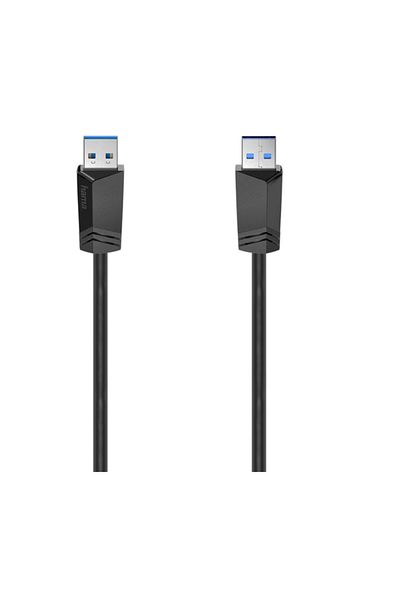 Hama Cablu 200624, USB A - USB A, 1.5 m (Negru)