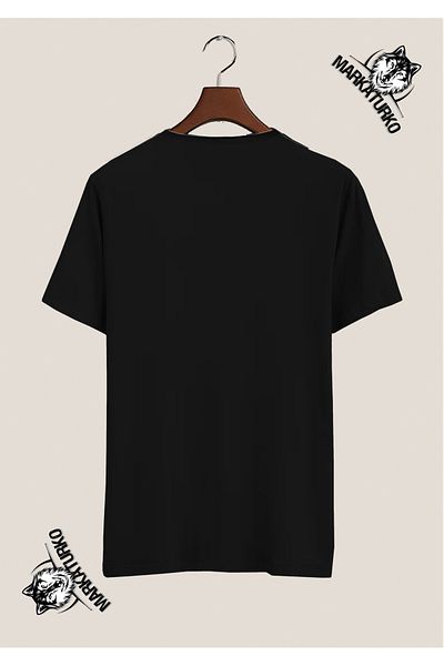 MarkaTurko Kittens Special Design Printed Black Tshirt 7106-106