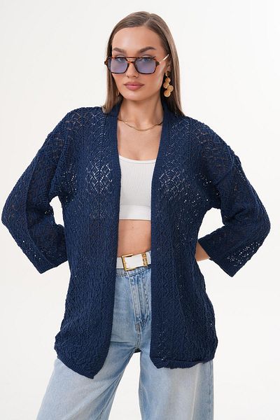 ŞİMAL Women's Open Front Thin Knitted Cardigan 255199 -
