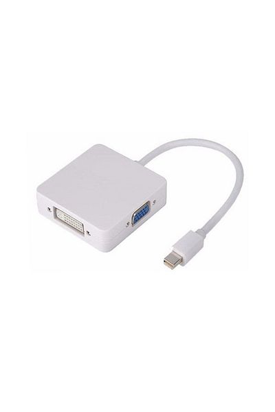 HOPE R 3 in1 Mini DisplayPort, Thunderbolt to HDMI + VGA + DVI Hub for Laptop, TV, Projector, HOPE R