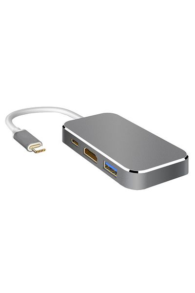 HOPE R Hub 5 in 1 USB 3.1 Type-C la HDMI 4K, 3 x USB 3.0, 1 x USB3.1 pana la 5 Gbps, HOPE R