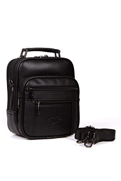 Newish Men's Black Adjustable Strap Daily Hand and Shoulder Bag