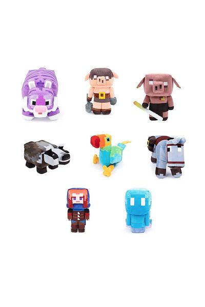 victiny set 8 Minecraft Stuffed Plush Toys Doll Cartoon Animal Plush Home Decoration Toy Fans Kids