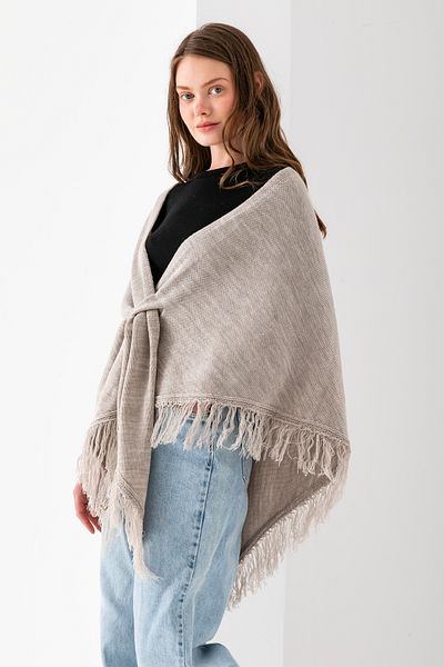T Crazy T-Crazy Tassel Triangle Shoulder Shawl, Fashionable and Practical Knitwear Knitted Accessory, Triangle Draping Knitwear Shawl