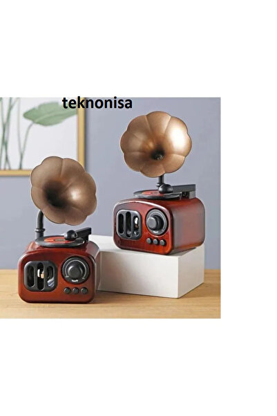 teknonisa yeni nesil nostaljik gramafon müzik kutusu masa üstü biblo