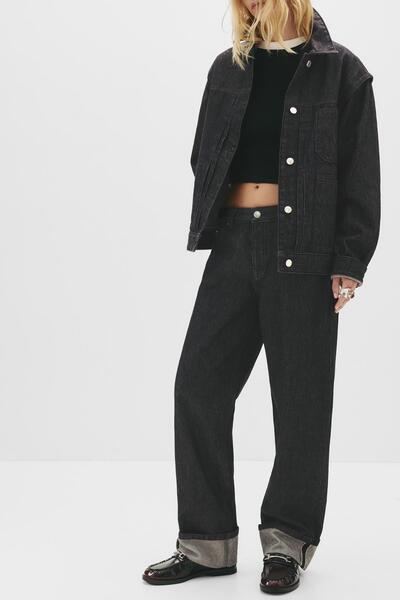 Pull & Bear Selvedge düz kesim jean