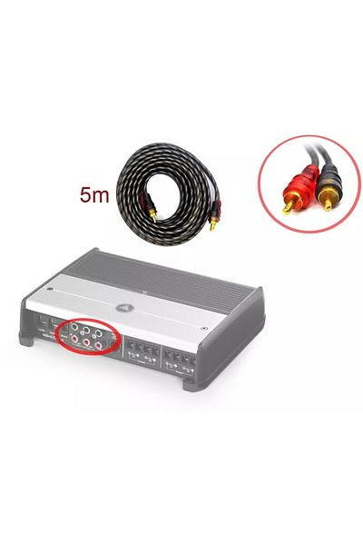 FOXMAG24 Car audio cable, for connecting the car amplifier to the car player, length 5m