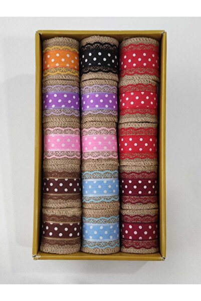 balım hobi evi شريط جوت ديكوري عرض 5 سم طول 2 متر 15 قطعة